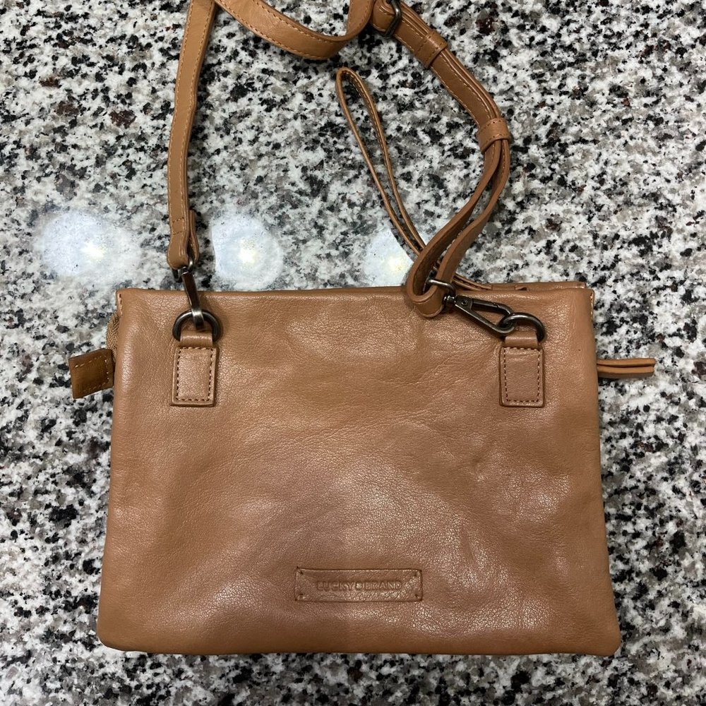 Lucky Brand Crossbody/Wristlet Brown Leather